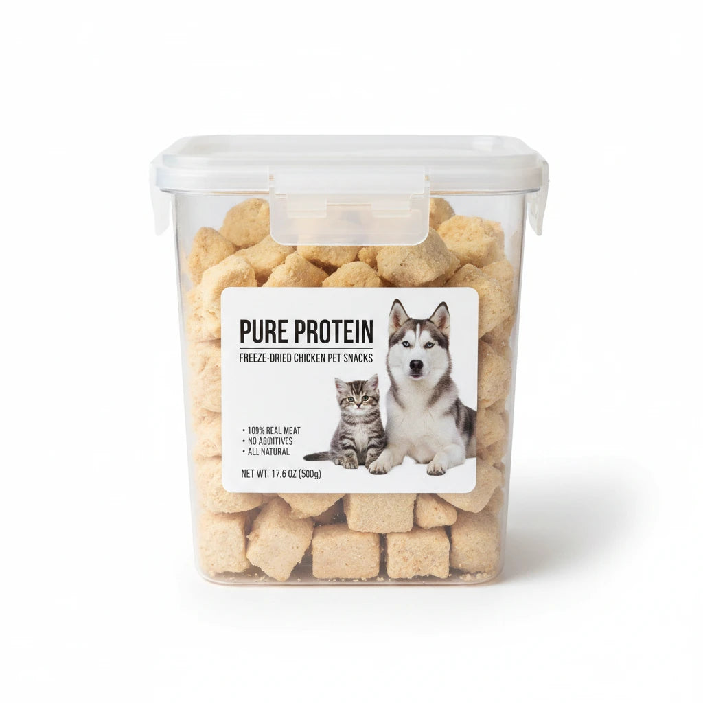 Pet freeze-dried cat snacks freeze-dried chicken duck chicken breast freeze-dried bucket