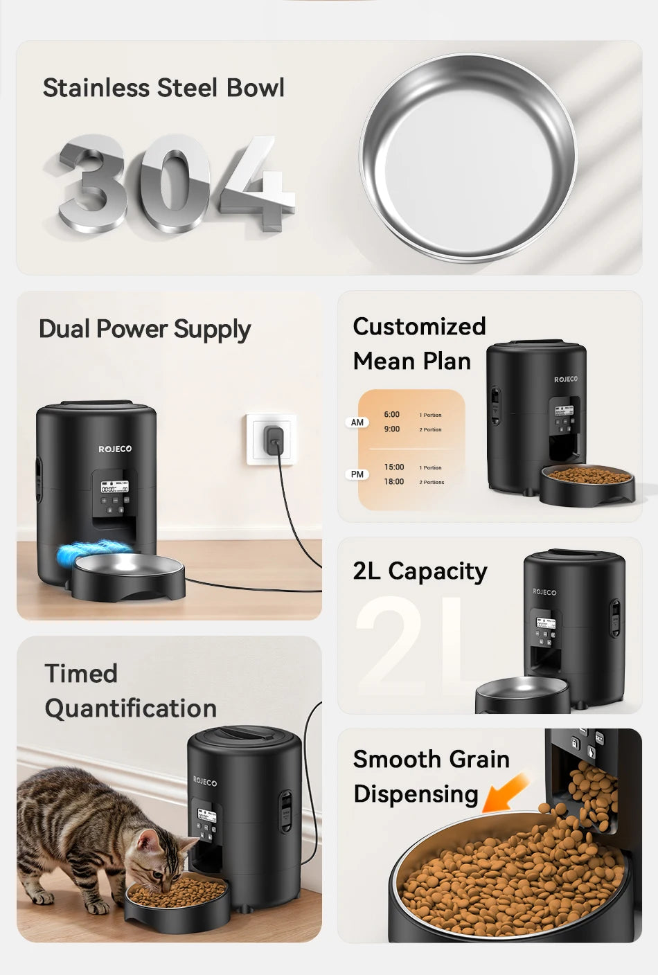 Smart automatic pet feeder