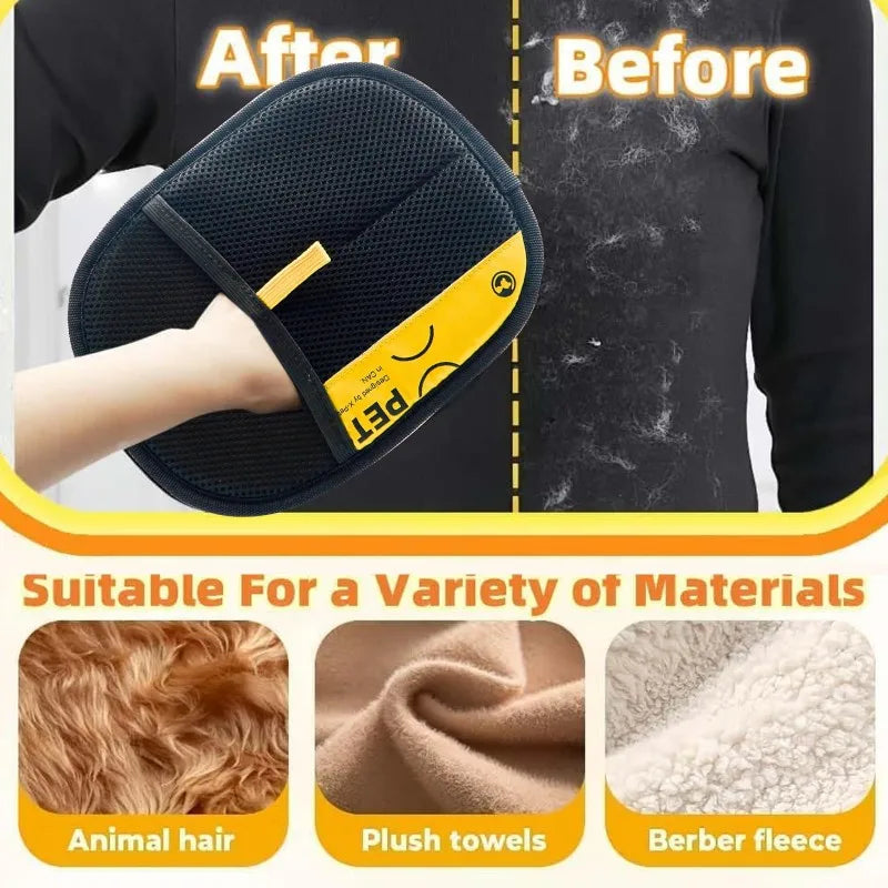 Animal hair glove