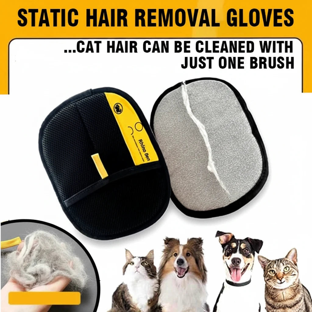 Animal hair glove