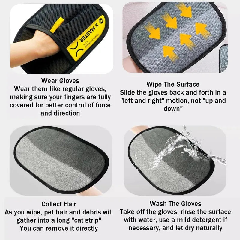 Animal hair glove