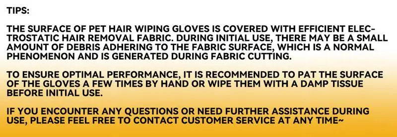 Animal hair glove